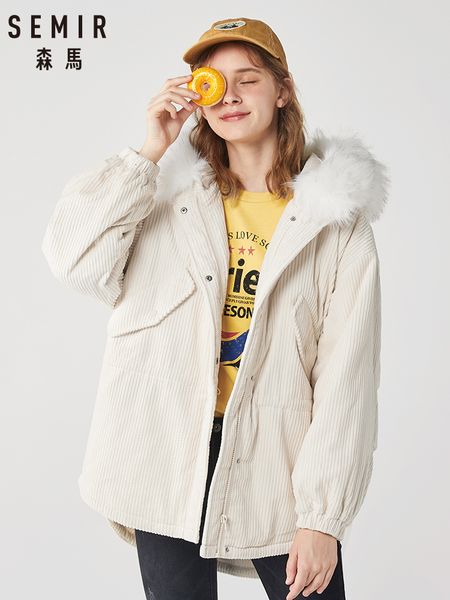 semir winter parka 2019 new retro corduroy women korean version loose hooded parker cotton coat
semir winter parka 2019 new retro corduroy women korean version loose hooded parker cotton coat