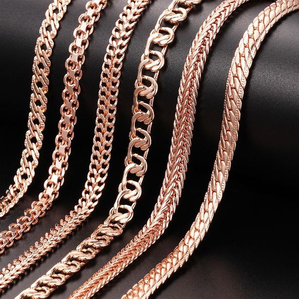 chains 20 style fashion jewelry men womens 585 rose gold color necklace curb/weaving classic 50cm 60cm, Silver
chains 20 style fashion jewelry men womens 585 rose gold color necklace curb/weaving classic 50cm 60cm, Silver