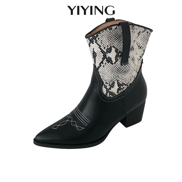 2020 snake print pu leather pointed toe women ankle boots square high heels female western cowboy boots for women booties, Black
2020 snake print pu leather pointed toe women ankle boots square high heels female western cowboy boots for women booties, Black