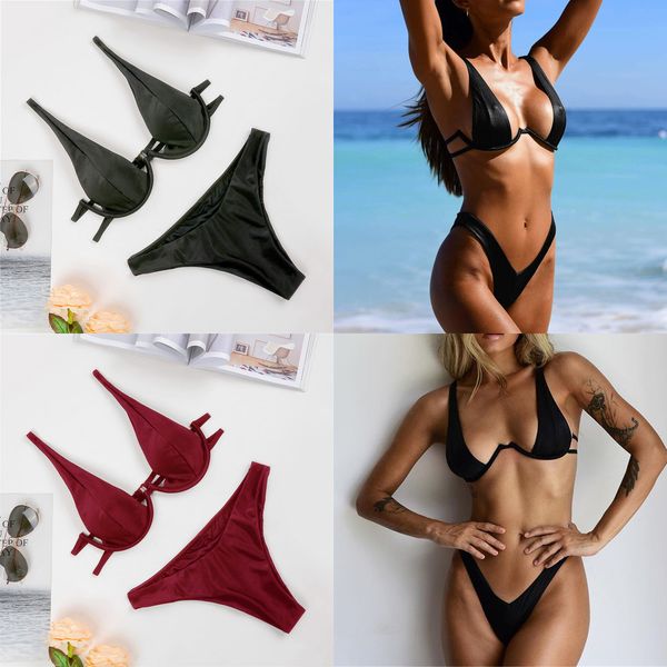 women bikinis solid push up high cut lace up halter swimwear two piece micro swimsuit swimming bathing q0115, White;black
women bikinis solid push up high cut lace up halter swimwear two piece micro swimsuit swimming bathing q0115, White;black