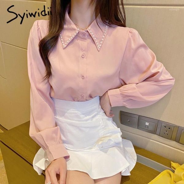 syiwidii womens and blouses embroidered flares harajuku woman clothes casual solid korean pink yellow womens shirts1, White
syiwidii womens and blouses embroidered flares harajuku woman clothes casual solid korean pink yellow womens shirts1, White