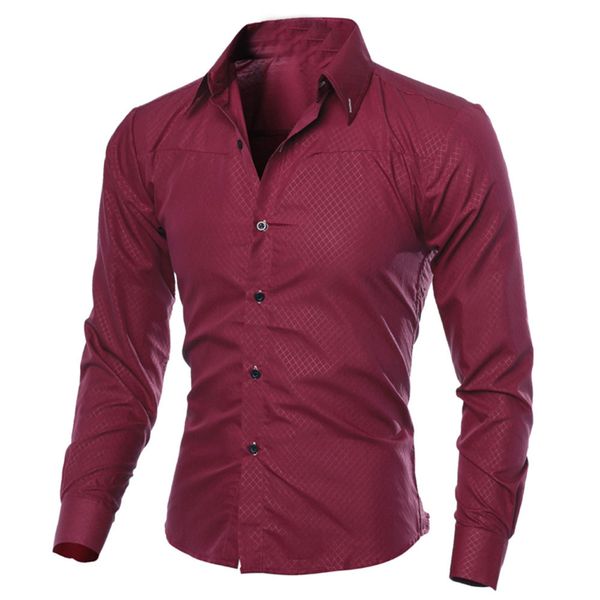 new men's luxury casual shirt long sleeve slim fit business shirts social men formal blouse, White;black
new men's luxury casual shirt long sleeve slim fit business shirts social men formal blouse, White;black