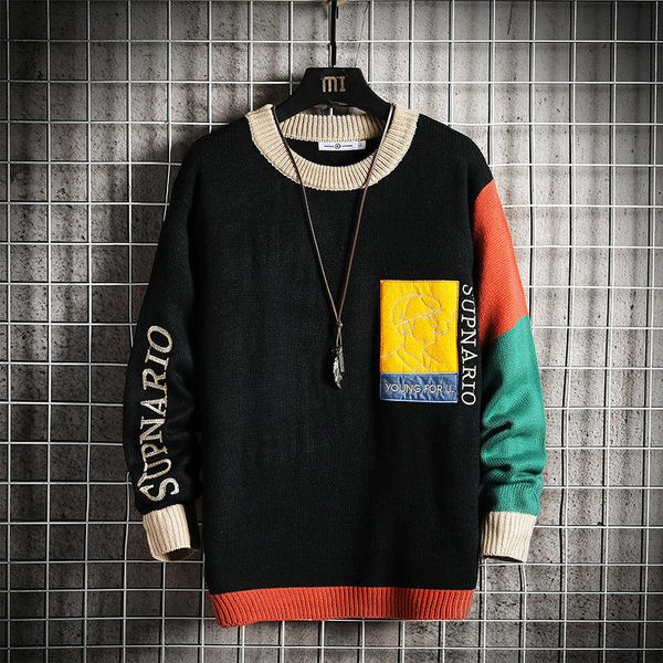 2020 autumn winter crew neck sweater men loose trend wild hong style japanese stitching large 5xl new listing, White;black
2020 autumn winter crew neck sweater men loose trend wild hong style japanese stitching large 5xl new listing, White;black
