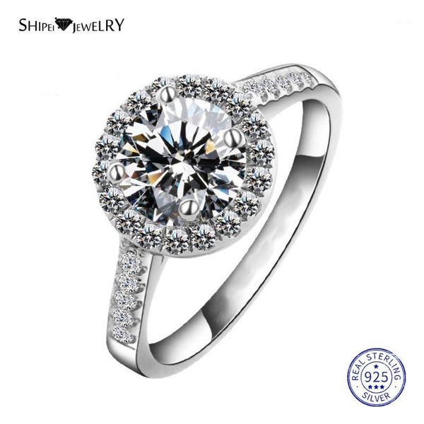 shipei round 8mm moissanite ring for women real 100% 925 sterling silver engagement promise ring fine jewelry anniversary gift1, Golden;silver
shipei round 8mm moissanite ring for women real 100% 925 sterling silver engagement promise ring fine jewelry anniversary gift1, Golden;silver