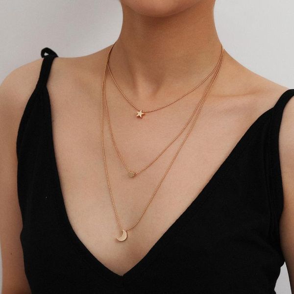 2020 new gold small moon star heart necklaces bijoux for women collars fashion jewelry collarbone pendant necklace trinket, Silver
2020 new gold small moon star heart necklaces bijoux for women collars fashion jewelry collarbone pendant necklace trinket, Silver