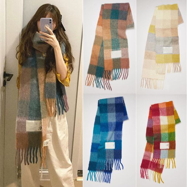 2020 new product autumn and winter ac rainbow check mohair cashmere tassel colorful scarf for women, Blue;gray
2020 new product autumn and winter ac rainbow check mohair cashmere tassel colorful scarf for women, Blue;gray