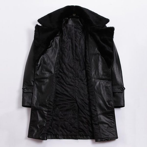 new winter thick cowhide jacket genuine leather clothes male slim long detachable fur collar windbreaker men tide plus size coat, Tan;black
new winter thick cowhide jacket genuine leather clothes male slim long detachable fur collar windbreaker men tide plus size coat, Tan;black