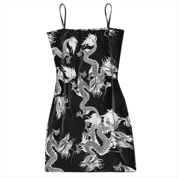2020 new summer women dragon pattern sleeveless split hip slender slim fit print dress motel rocks, Black;gray
2020 new summer women dragon pattern sleeveless split hip slender slim fit print dress motel rocks, Black;gray