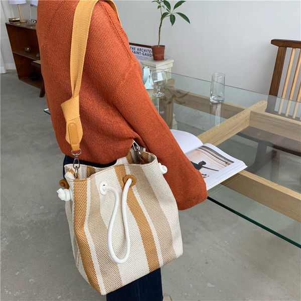 fashion design women bucket bag knitting canvas shoulder bag strip handbag 01-sb-stzstw
fashion design women bucket bag knitting canvas shoulder bag strip handbag 01-sb-stzstw