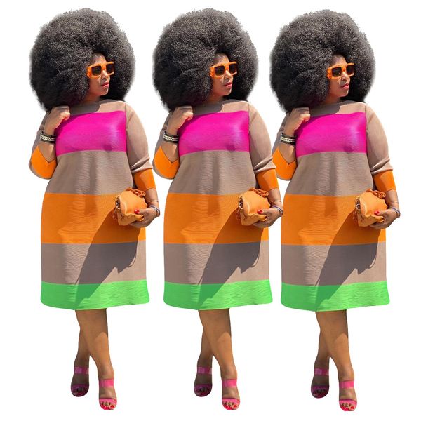 womens designer plus size dresses autumn long sleeve colorful striped print casual plus size women clothing
womens designer plus size dresses autumn long sleeve colorful striped print casual plus size women clothing