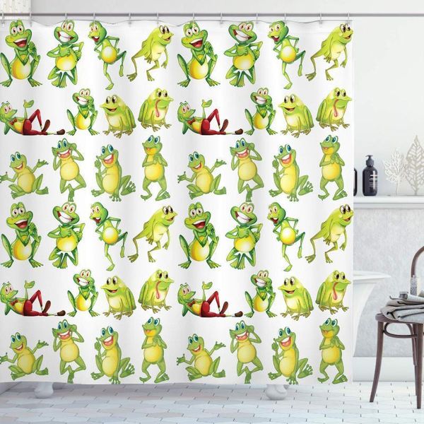 shower curtains nursery curtain, frogs in different positions funny happy expressions faces toads cartoon, cloth fabric bathroom decor1
shower curtains nursery curtain, frogs in different positions funny happy expressions faces toads cartoon, cloth fabric bathroom decor1