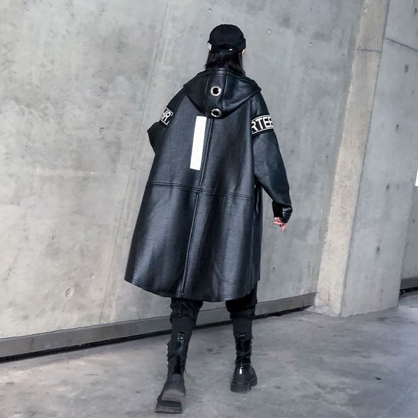xitao letter plus size faux leather women fashion new autumn pocket elegant goddess fan hooded collar loose coat lj201127, Black
xitao letter plus size faux leather women fashion new autumn pocket elegant goddess fan hooded collar loose coat lj201127, Black