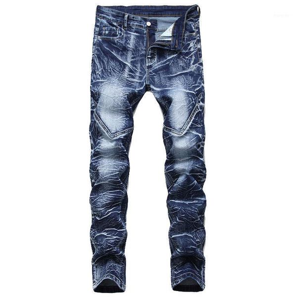 denim jeans designer moto biker straight slim elastic jeans for men autumn spring hip hop punk rock denim trouers size 28-421, Blue
denim jeans designer moto biker straight slim elastic jeans for men autumn spring hip hop punk rock denim trouers size 28-421, Blue
