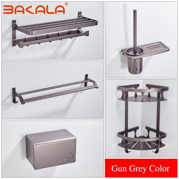 bakala bath hardware set aluminum bathroom accessories towel rack/bar toilet brush holder corner shelf tissue box gun grey
bakala bath hardware set aluminum bathroom accessories towel rack/bar toilet brush holder corner shelf tissue box gun grey