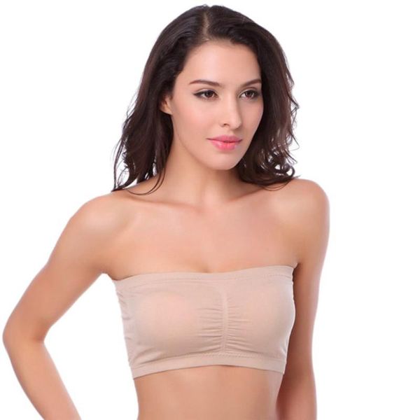 women bra plus size strapless removable padded solid color ladies seamless crop gym yoga fitness breathable kg-318, White;black
women bra plus size strapless removable padded solid color ladies seamless crop gym yoga fitness breathable kg-318, White;black