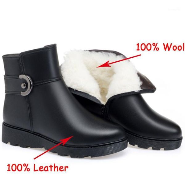 boots brand big size 43 genuine leather keep warm wool plush fur winter snow woman shoes ankle boots1, Black
boots brand big size 43 genuine leather keep warm wool plush fur winter snow woman shoes ankle boots1, Black