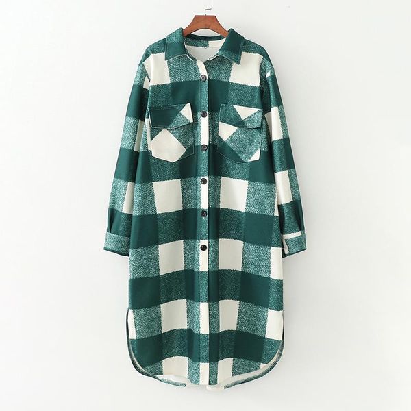 novalya turn down collar wool coats women fashion green plaid jackets women elegant loose pockets long coats female ladies, Black
novalya turn down collar wool coats women fashion green plaid jackets women elegant loose pockets long coats female ladies, Black