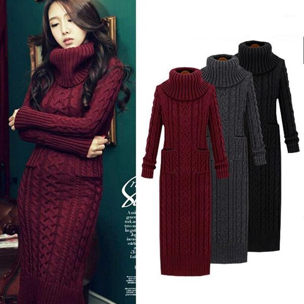 women winter knit dresses 2020 europe long sleeve turtleneck casual slim warm maxi sweater dress plus size women's clothing l-661, Black;gray
women winter knit dresses 2020 europe long sleeve turtleneck casual slim warm maxi sweater dress plus size women's clothing l-661, Black;gray
