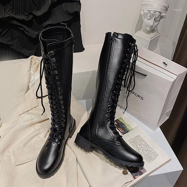 boots mcckle women knee high lace up pu leather low heel shoes ladies fashion long woman motorcycle female plus size 1, Black
boots mcckle women knee high lace up pu leather low heel shoes ladies fashion long woman motorcycle female plus size 1, Black