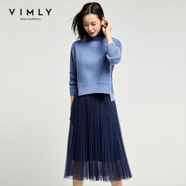 vimly 2021 spring autumn office lady 2pcs set elegant women split turtleneck pullover sweater sling mesh dress female suit 97930, Gray
vimly 2021 spring autumn office lady 2pcs set elegant women split turtleneck pullover sweater sling mesh dress female suit 97930, Gray
