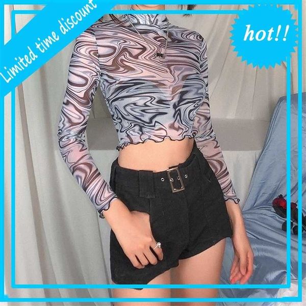 new style autumn winter 2021 fashion printed half high collar long sleeve slim and navel revealing t-shirt for women, White
new style autumn winter 2021 fashion printed half high collar long sleeve slim and navel revealing t-shirt for women, White