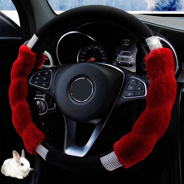 warm long wool plush rabbit fur car steering wheel cover comfortable anti-slip for 37-38cm car styling steering-wheel diamond ing
warm long wool plush rabbit fur car steering wheel cover comfortable anti-slip for 37-38cm car styling steering-wheel diamond ing