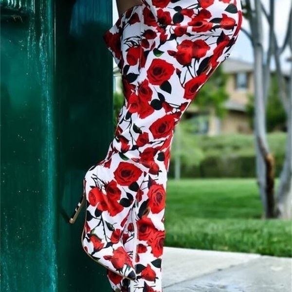 women bright red rose printing leather pointed toe over the knee boots flower thigh high boots stiletto high heels long boots t200425, Black
women bright red rose printing leather pointed toe over the knee boots flower thigh high boots stiletto high heels long boots t200425, Black