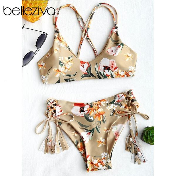 belleziva floral tied tassel vintage print bikini set lace up open back high waist fashion swimsuit swimwear 2020 new, Black
belleziva floral tied tassel vintage print bikini set lace up open back high waist fashion swimsuit swimwear 2020 new, Black