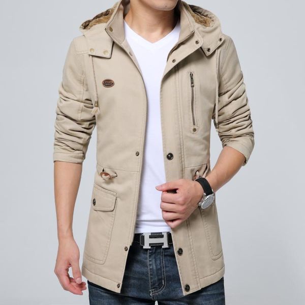 men's autumn and winter new plush jacket medium length washed cotton large windbreaker, Tan;black
men's autumn and winter new plush jacket medium length washed cotton large windbreaker, Tan;black