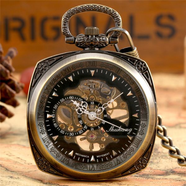steampunk hand winding mechanical pocket watch retro square case clock for men women roman numeral pendant chain gifts, Slivery;golden
steampunk hand winding mechanical pocket watch retro square case clock for men women roman numeral pendant chain gifts, Slivery;golden