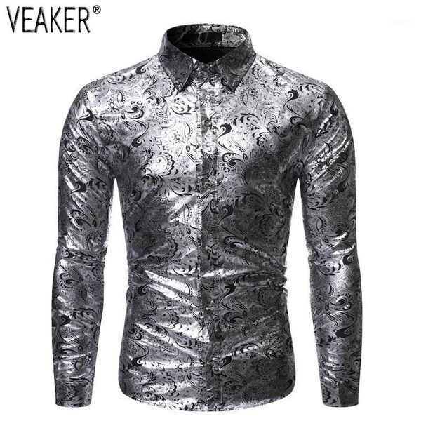 2021 new men's silk satin floral printed shirt male long sleeve slim fit print casual shirts male party nightclub shiny 1, White;black
2021 new men's silk satin floral printed shirt male long sleeve slim fit print casual shirts male party nightclub shiny 1, White;black