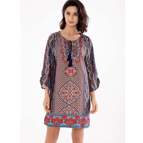 2020 new women's national style positioning printed ribbon mini club women dress fashions woman dresses for plus models ing, Black;gray
2020 new women's national style positioning printed ribbon mini club women dress fashions woman dresses for plus models ing, Black;gray