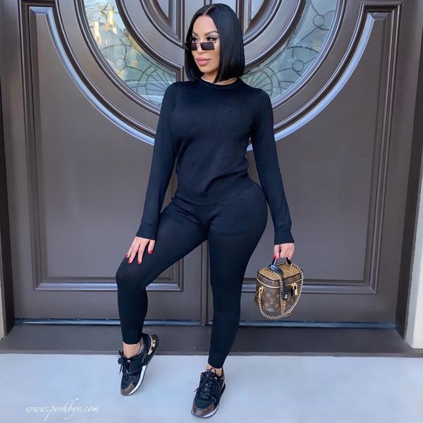 womens designer 2pcs set long sleeve crew neck solid color pants casual set fashion female clothing, Gray
womens designer 2pcs set long sleeve crew neck solid color pants casual set fashion female clothing, Gray