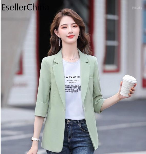 half sleeve spring summer fashion styles elegant green blazers for women business work wear ladies office professional outwear1, White;black
half sleeve spring summer fashion styles elegant green blazers for women business work wear ladies office professional outwear1, White;black