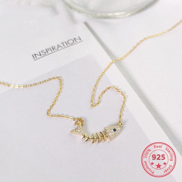 korea style pure 925 silver necklace for women delicate fashion gold ocean fish bone pendant necklace jewelry
korea style pure 925 silver necklace for women delicate fashion gold ocean fish bone pendant necklace jewelry