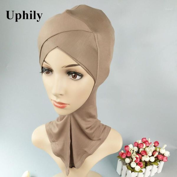 new muslim cotton inner ninja scarf islam inner hijab instant bonnet hijab islamic cap muslim cotton jersey turban1, Red