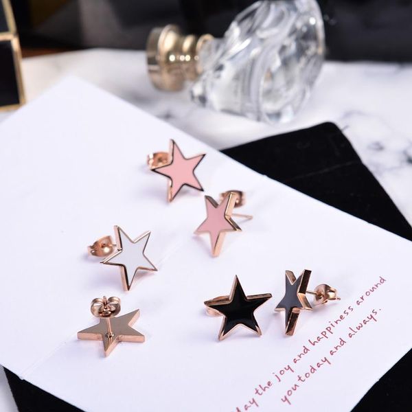 stud yun ruo soft enamel pink white star earring rose gold color 316l stainless steel fashion jewelry woman gift hypoallergenic, Golden;silver
stud yun ruo soft enamel pink white star earring rose gold color 316l stainless steel fashion jewelry woman gift hypoallergenic, Golden;silver
