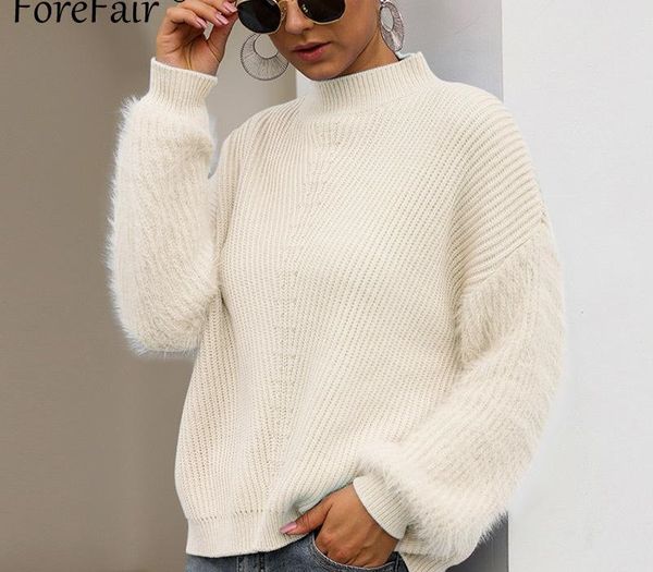 forefair knitted casual sweater women white blue long sleeve solid jumper female turtleneck fuzzy warm winter sweaters t200102, White;black
forefair knitted casual sweater women white blue long sleeve solid jumper female turtleneck fuzzy warm winter sweaters t200102, White;black