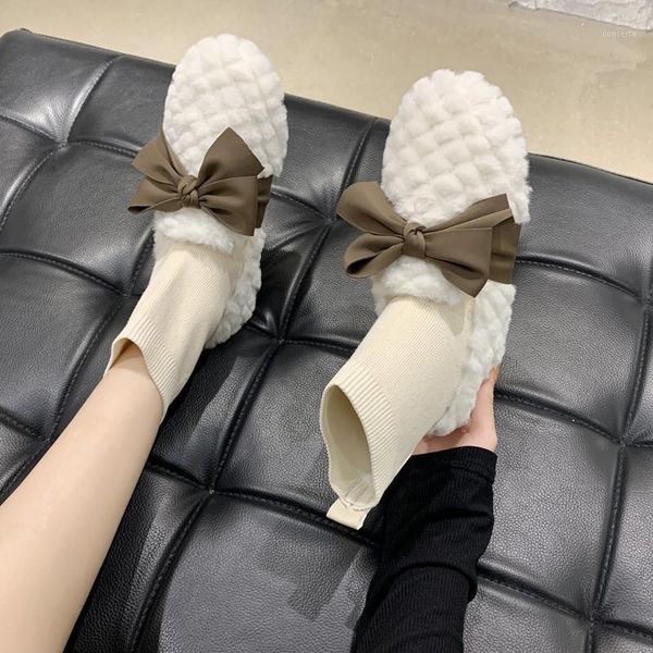 woman flat boots sock shoes round toe luxury designer plush winter footwear boots-women low stockings ankle rubber1, Black
woman flat boots sock shoes round toe luxury designer plush winter footwear boots-women low stockings ankle rubber1, Black