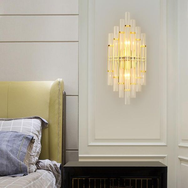 nordic glass crystal wall light american art minimalist living room bedside study designer stainless steel led lights wall lamp
nordic glass crystal wall light american art minimalist living room bedside study designer stainless steel led lights wall lamp