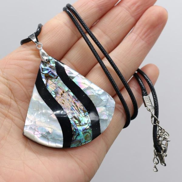 chains natural shell necklace with sector stripe pendant leather cord 2mm charms for elegant women love romantic gift, Silver
chains natural shell necklace with sector stripe pendant leather cord 2mm charms for elegant women love romantic gift, Silver
