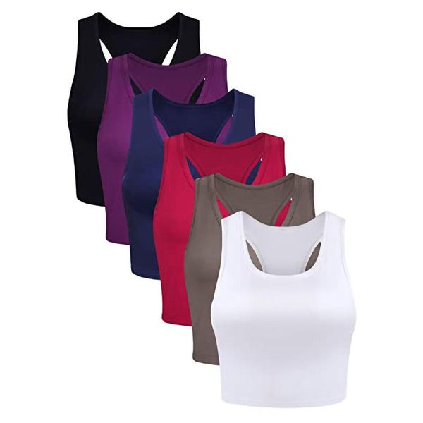 gym clothing women's 6 pieces basic crop tank sleeveless sport blouse brassiere underwear chest sleep yoga bra vest big size, White;black
gym clothing women's 6 pieces basic crop tank sleeveless sport blouse brassiere underwear chest sleep yoga bra vest big size, White;black