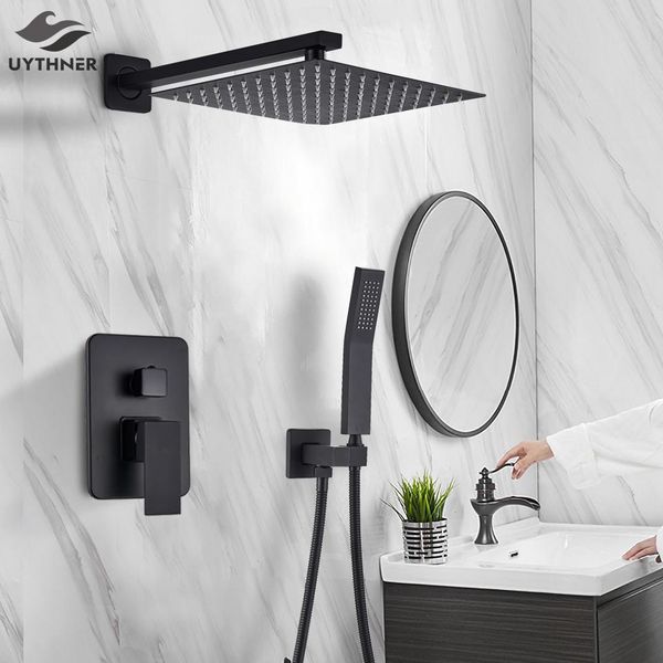 uythner matte black shower faucets set rainfall shower faucet wall mounted shower set bathtub mixer bath set bbybim lipper
uythner matte black shower faucets set rainfall shower faucet wall mounted shower set bathtub mixer bath set bbybim lipper