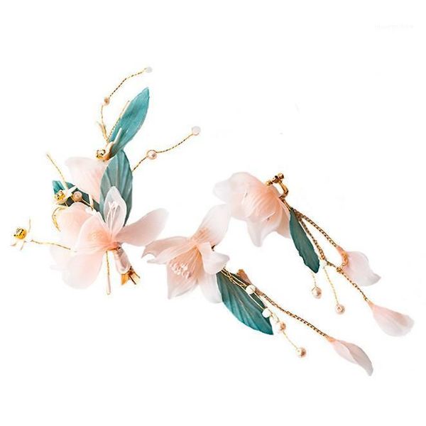 new women korean style pink flower hair pins grils elegant wedding hair accessories clip party jewelry with earrings1, Golden;silver
new women korean style pink flower hair pins grils elegant wedding hair accessories clip party jewelry with earrings1, Golden;silver