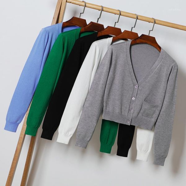 women's knits & tees autum spring women v-neck knitted casual cropped sweaters cardigans lady knit short outwear coat for female1, White
women's knits & tees autum spring women v-neck knitted casual cropped sweaters cardigans lady knit short outwear coat for female1, White