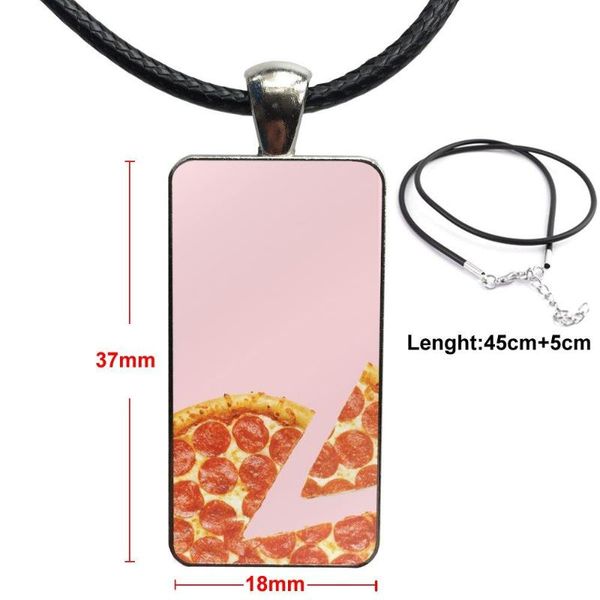 cake pizza hamburger jewelry with steel plated glass cabochon choker long pendant rectangle necklace for men women party gift, Silver 
cake pizza hamburger jewelry with steel plated glass cabochon choker long pendant rectangle necklace for men women party gift, Silver