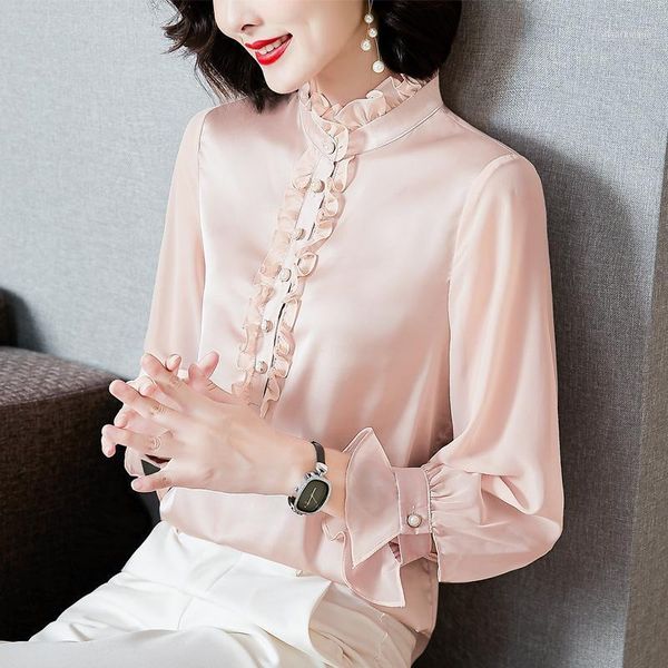 heavy silk shirts women satin ruffles blouse women long sleeve shirts elegant woman silk blouses plus size blusas de mujer1, White
heavy silk shirts women satin ruffles blouse women long sleeve shirts elegant woman silk blouses plus size blusas de mujer1, White