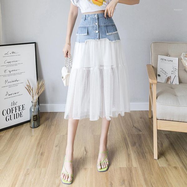 falda mesh patchwork denim skirts womens high waist mid-length a-line cowboy skirt white korean style harajuku jupe1, Black
falda mesh patchwork denim skirts womens high waist mid-length a-line cowboy skirt white korean style harajuku jupe1, Black