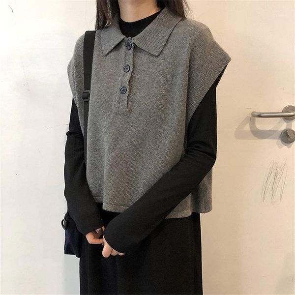 hzirip preppy style feminine chic lapel 2020 vest solid vintage loose all match elegant lady brief retro jumpers knitted coats1, Black;white
hzirip preppy style feminine chic lapel 2020 vest solid vintage loose all match elegant lady brief retro jumpers knitted coats1, Black;white