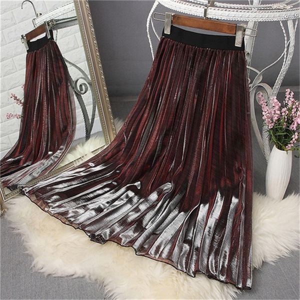 2021 new 2021 spring new high waist slim retro gradient color reflective mesh pleated mid-length gauze skirt women d6it, Black
2021 new 2021 spring new high waist slim retro gradient color reflective mesh pleated mid-length gauze skirt women d6it, Black